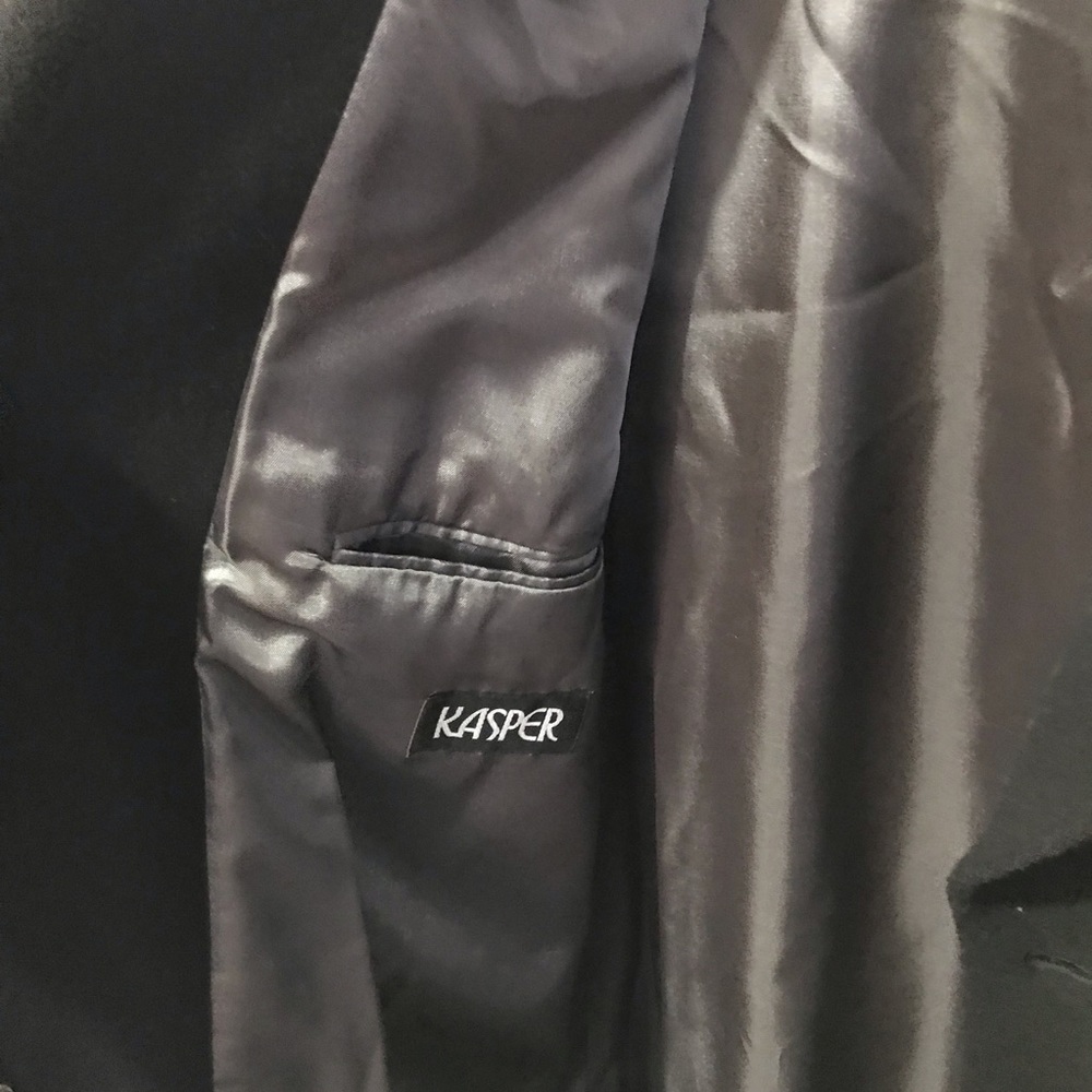 SOLD Kasper cashmere blend black men’s coat - Picture 2 of 4